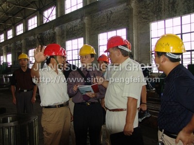 Chairman Wang Jiaan visit production base with general manager of Russia Don`t Jurg Rhodes Cement Co.LTD