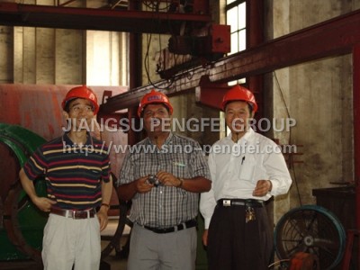 Chaieman Wang Jiaan visit production base with Bangladesh customers
